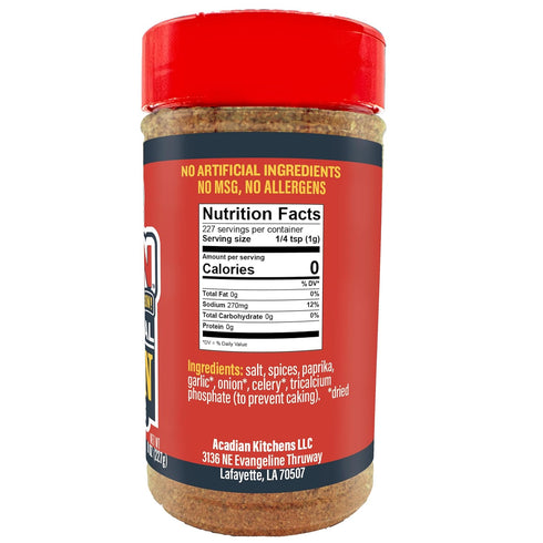 Original Cajun Seasoning - 8 oz, Authentic Louisiana Spice for Grilling and Cooking Fish, Chicken, Steak, Soup, Seafood