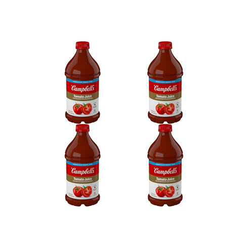 Campbells 100% Tomato Juice, 46 fl oz Bottle (Pack of 4)
