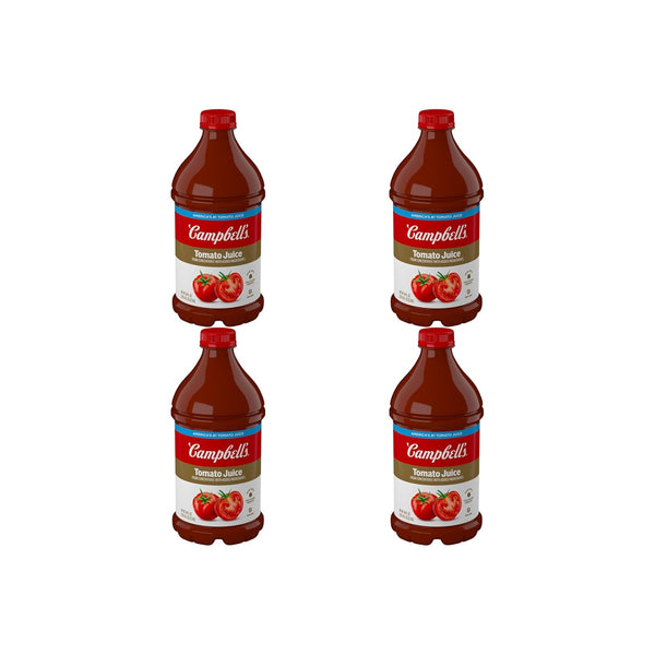 Campbells 100% Tomato Juice, 46 fl oz Bottle (Pack of 4)