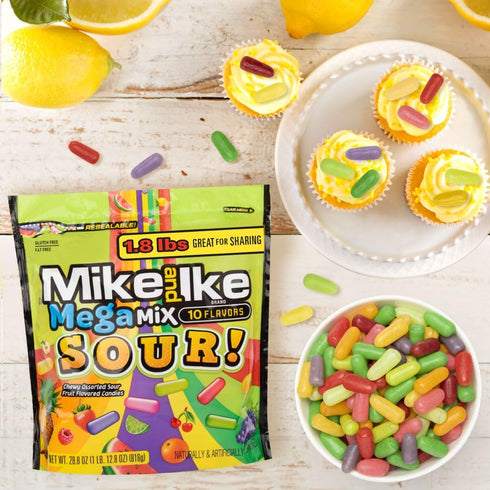 28.8 Mike and Ike, Mega Mix Sour, Ounce