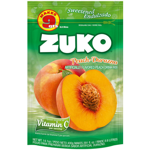 Pack, 14.1 oz, Pack 6 Zuko Peach Instant Powder Drink Family