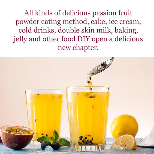 laweny 8.81oz,Suitable Passion fruit powder for baking, milk tea, and cold drinks, freeze-dried powder of passion fruit