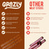 10g (1 oz, 10 Pack) Grazly Grass-Fed Beef Sticks Made with Only Beef, Spring Salt & Collagen Casing Clean, High-Protein