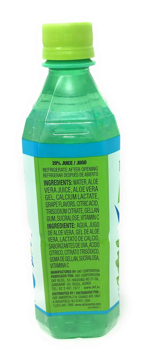 16.9 12 Pack) OKF Aloe Vera Drink in Ounce Bottles (Sugar Free