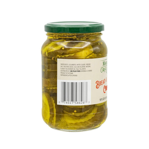 16 oz (Pack 6) Mama Fresca Bread and Butter Dill Chips fl Jar