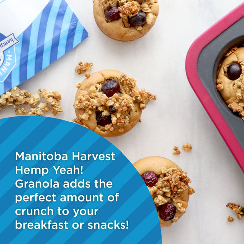 10oz, 10 3.6 3 10 Packaging (Pack 2) Manitoba Harvest Hemp Yeah Granola, Blueberry, with g of Protein, g Omegas, g