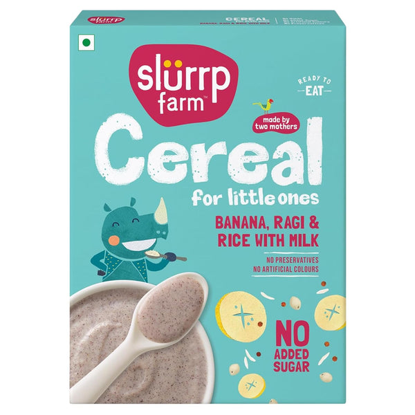 Slurrp Farm Banana Ragi Rice Cereal for Babies & Toddlers | With