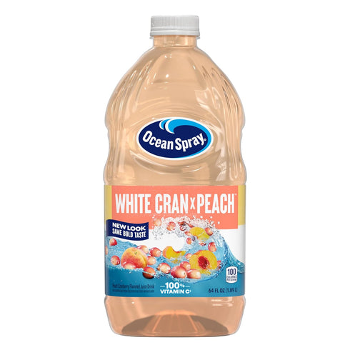 Ocean Spray White Cran-Peach Juice Drink, 64 Fl Oz Bottle (Pack of