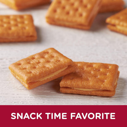 (12 96 Packs) Austin Cheddar Cheese Flavored Sandwich Crackers, Lunch Snacks Trays