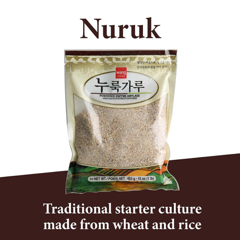 16 oz Pack 1 Wang Nuruk Powder for Makgeolli - Korean Rice Wine Starter, Traditional Fermentation Culture, Home Brewing