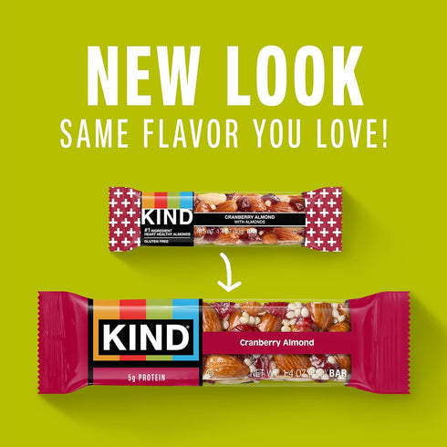 Pack, 4-6g 12 Count KIND Healthy Snacks Bars Variety Gluten Free, High Fiber Snacks, Cranberry Almond, Dark Chocolate