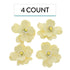 4 Count Global Sugar Art Dogwood Rose Sugar Cake Flowers, Yellow with Stamen, with Wire by Chef Alan Tetreault.