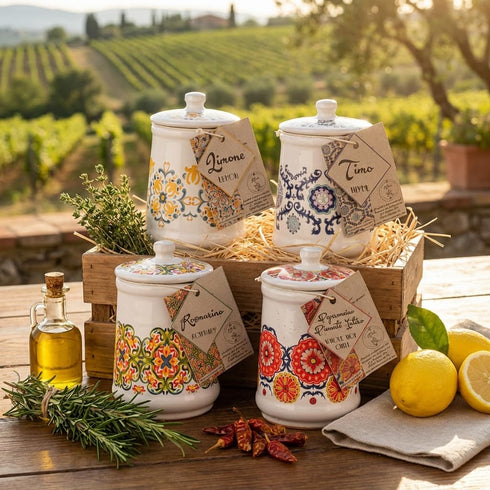 0.7 oz, ARTIGIANI DEI SAPORI Dried Minced Onion in Italian Ceramic Jar, Herbs, onions flakes Seasoning Gifts, Onion