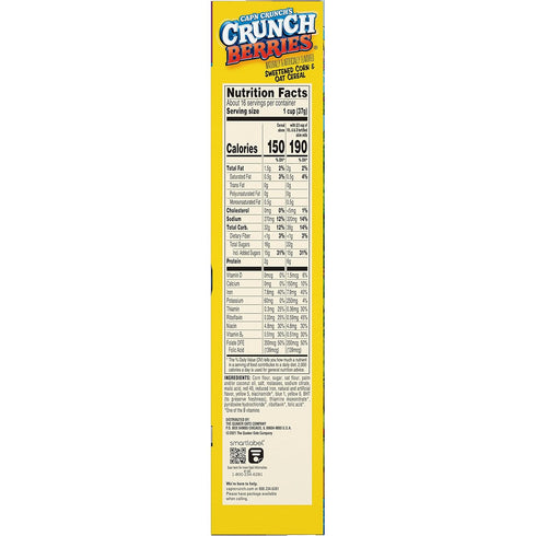 20.5oz Cap'n Crunch Cereal, Crunch Berries, Box