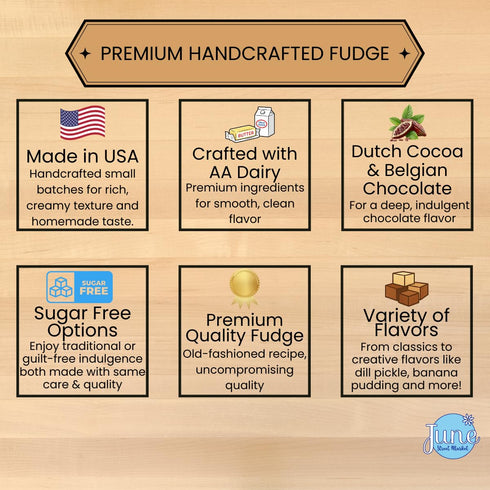 June Street Market 6 oz. Gourmet Fudge, Crafted for Indulgence, (Maple Bacon)
