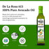 100% 17 Oz (Pack 1) De La Rosa Pure Avocado Oil, Kosher for Passover, Vegan, Non-GMO & Gluten Free, Great for High