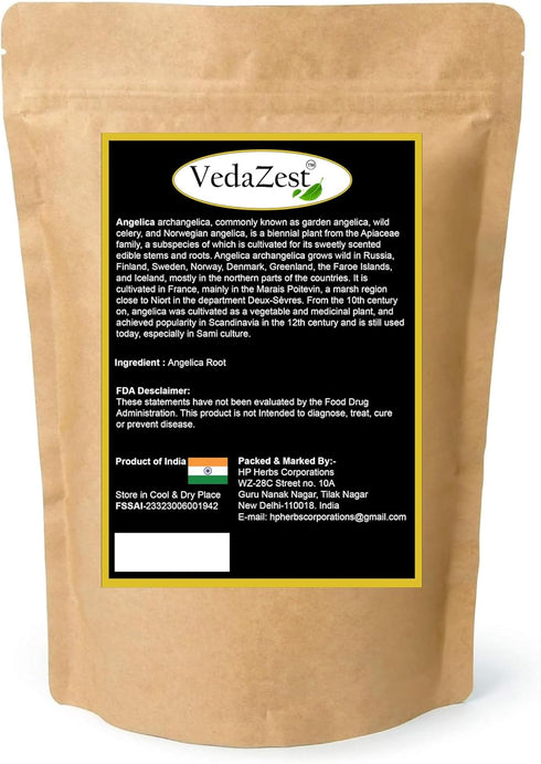 Angelica Root Powder - Organic, Non-GMO Dried Root Cut & Shifted (100g/3.5oz)