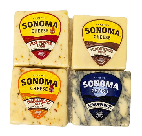 Generic California Blue Cheese, Hot Pepper Jack, Traditional Jack and Habanero Jack (4