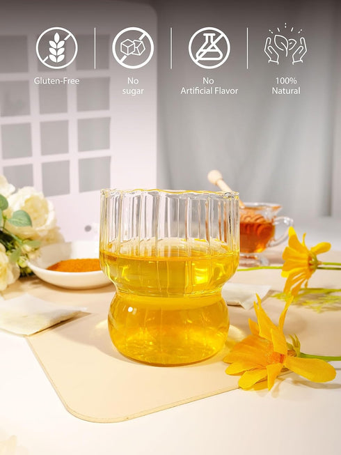 100 Count, TeeLux Ginger Turmeric Green Tea Bags, Smooth Steamed Green Tea with Spicy Ginger, Earthy Turmeric & Sweet