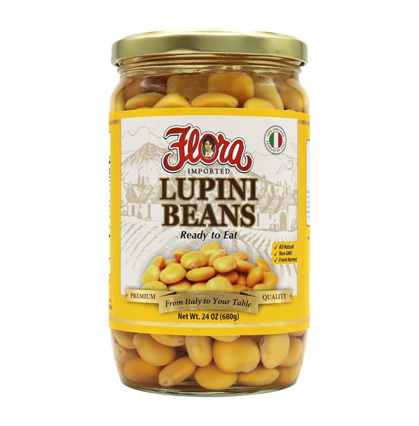 Flora Foods Lupini Beans | Ready to Eat Healthy Snack | 24