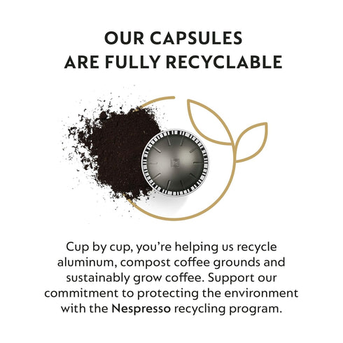 30 Count 5.0oz. Nespresso Capsules Vertuo, Fortado Gran Lungo Americano, Dark Roast Espresso Coffee, Coffee Pods, Brews
