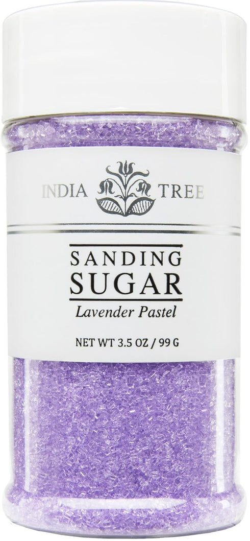 India Tree Lavender Pastel Sanding Sugar, 3.5 oz