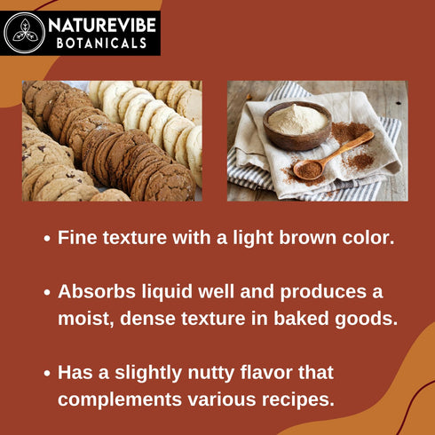 5 lb 100% 80 Naturevibe Botanicals Brown Teff Flour | Whole Grain & Gluten-Free | Finely Ground High Fiber & Plant