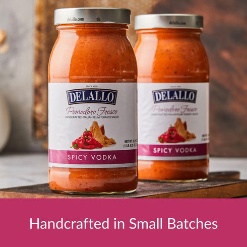 25.25 oz (3 Pack) DeLallo Spicy Vodka Pasta Sauce, Made with Parmesan Cheese and Crushed Red Pepper, Handcrafted