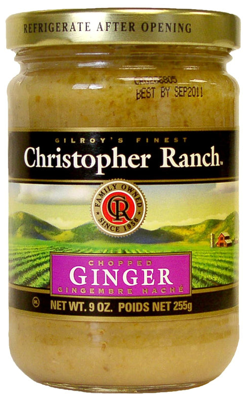 Christopher Ranch Chopped Ginger | Freshly Peeled Ready to Use Ginger for Smoothies, Soups, Stir-Fries, Marinades