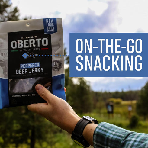 2.7 (Pack 8) Oberto Specialty Meats Peppered Beef Jerky, Ounce