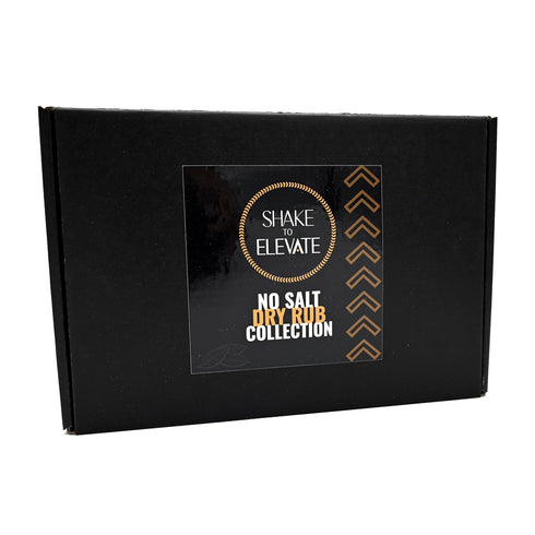 Set 0% 0% (set 5 Shake to Elevate - No Salt BBQ Dry Rub Collection Seasoning Gift Box | No Salt Seasoning | Heart