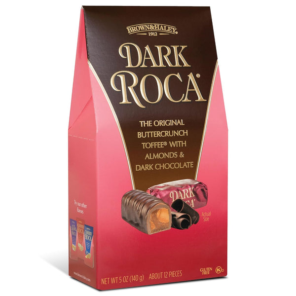 Almond Roca Pack of 1-5oz Individually Wrapped Dark Chocolate Candy - Dark