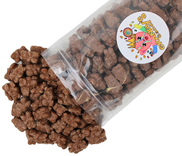Grandys Candys Milk Chocolate Covered Gummi Bears -Bulk- Super Saver (1 Pound)