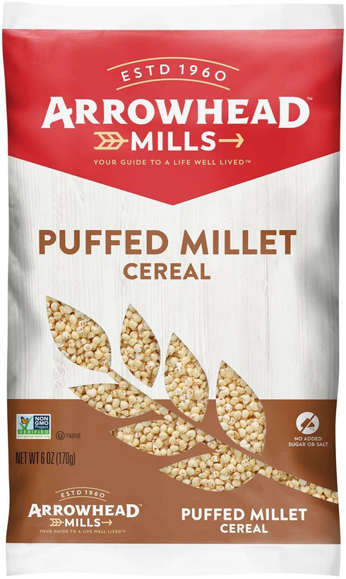 Generic Arrow-head Mills Puffed Millet Cereal, 6 oz Bag (Pack of 2)