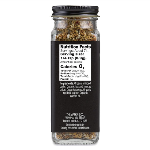 2.3 oz, Pack 3 Watkins Salt-Free Organic Garlic & Herb Seasoning