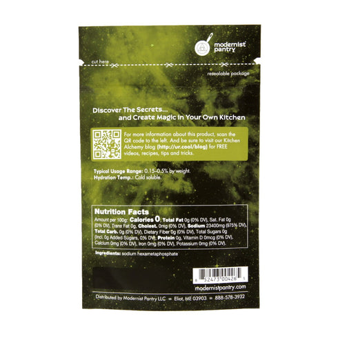 Pure Sodium Hexametaphosphate - 50g/2oz, Non-GMO, Vegan, OU Kosher Certified
