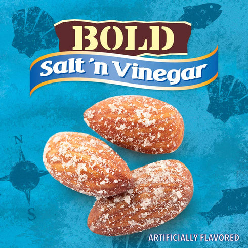 16 Oz (Pack 1) Blue Diamond Almonds Salt N' Vinegar Flavored Snack Nuts, Resealable Bag