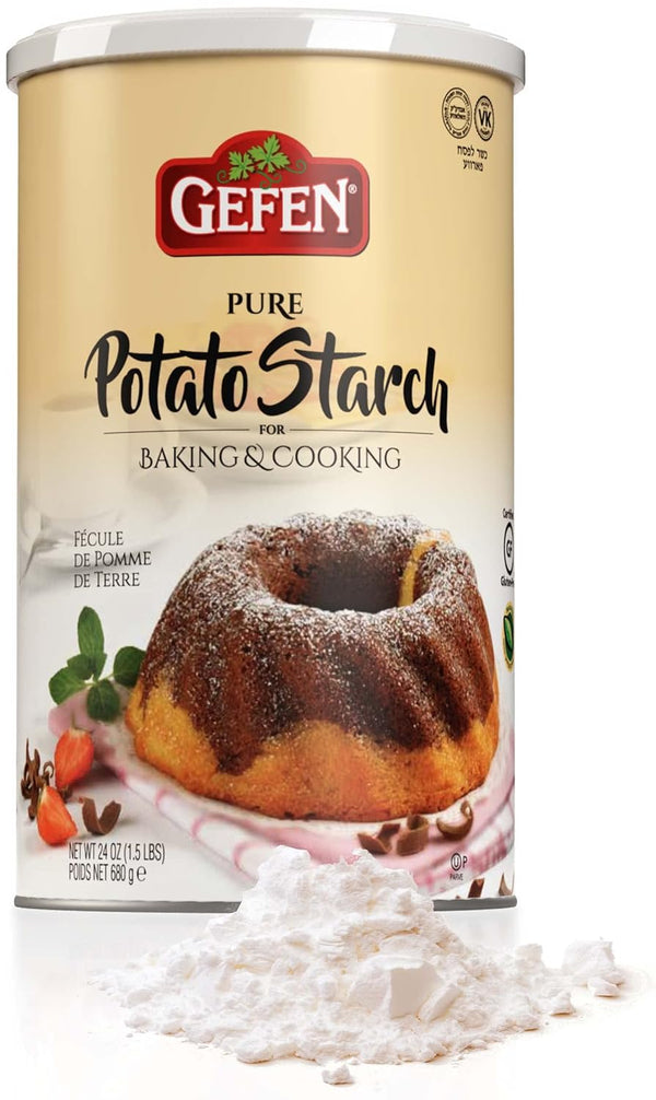 Gefen Pure Gluten Free Potato Starch, 24oz for Cooking & Baking (1.5