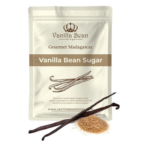 Pure Vanilla Bean Sugar, 12 OZ, Made with Madagascar Vanilla Pods & Pure Cane Sugar for Baking and Cooking