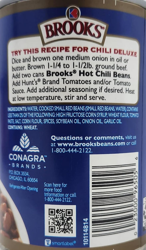 Generic 15.5oz (6 Pack) Red Beans in Hot Chili Sauce Cans Brooks Excellent Source of Fiber