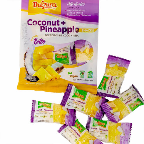 Dulzura Borincana Treats - Grated Coconut with Pineapple Flavors - 3.4 oz (Pack of 1)