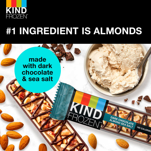 FROZEN Frozen 5 Pack, 1.6 Oz KIND Plant Based Treat Bar, Dark Chocolate Almond Sea Salt & Nut Treat Bars, Bars