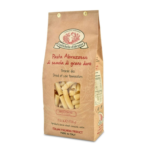 Rustichella d'Abruzzo Rigatoncini - 500g Classic Ridged Italian Pasta Tubes - Ideal