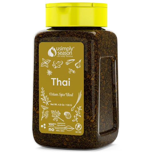 USimplySeason Thai Spice (4.8 oz) - Aromatic Asian Seasoning Blend, Ideal for Soups, Stir-fries, and Grills - No Salt, Vegan, Non-GMO, Made in the USA
