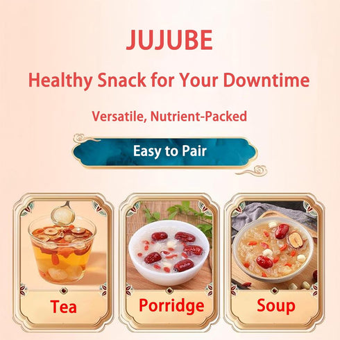 DGYLHBJ 1.1LB(pack 4) 100% 4.4LB of Premium Jujube Dates, Chinese Red Dates, Natural Dried Dates No Added Sugar