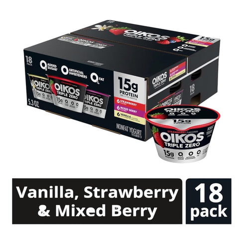 Generic Pack, 5.3 oz (18 Count) Greek Yogurt Variety Cups | High Protein, Low Fat Greek Yogurt | Creamy, Delicious