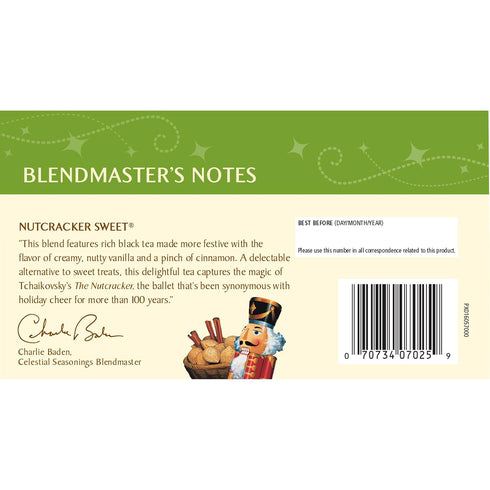 18 Count (Pack 6) Celestial Seasonings Black Tea, Nutcracker Sweet