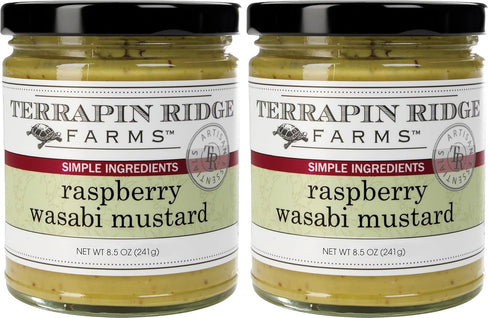 Terrapin Ridge Farms Raspberry Wasabi Mustard Two 8.5 Ounce Jars