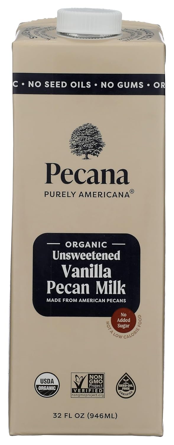 Pecana Organic Unsweetened Vanilla Pecan Milk, 32 FZ