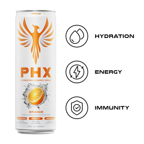 700mg 200mg 100% 8 12 oz (12 Pack) (12 Pack, Pack) PHX Hydration Energy Drink - Electrolytes, Natural Green Tea